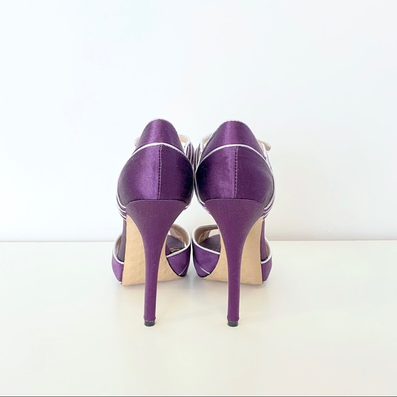SOLDπWomenβs Shoes Purple Pumps 8 - Picture 4 of 6